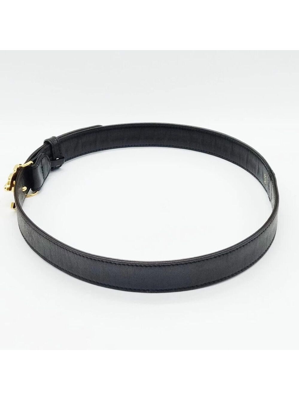 Chanel Belt Black Gold Leather 700-060225 - Picture 3 of 8